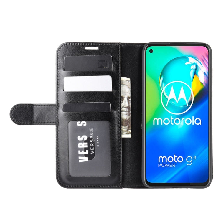 For Motorola Moto G8 Power R64 Texture Single Horizontal Flip Protective Case with Holder & Card Slots & Wallet& Photo Frame