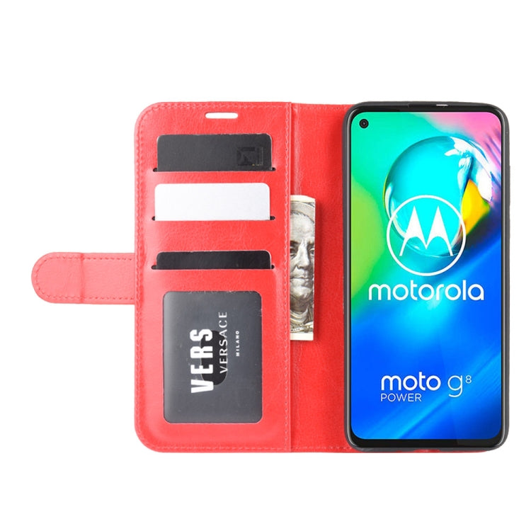 For Motorola Moto G8 Power R64 Texture Single Horizontal Flip Protective Case with Holder & Card Slots & Wallet& Photo Frame