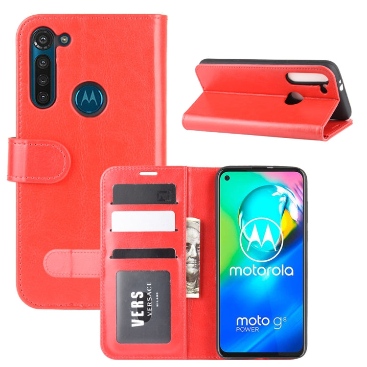 For Motorola Moto G8 Power R64 Texture Single Horizontal Flip Protective Case with Holder & Card Slots & Wallet& Photo Frame
