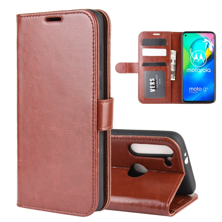 For Motorola Moto G8 Power R64 Texture Single Horizontal Flip Protective Case with Holder & Card Slots & Wallet& Photo Frame