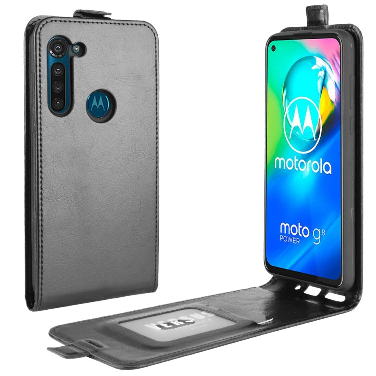 For Motorola Moto G8 Power R64 Texture Single Vertical Flip Leather Protective Case with Card Slots & Photo Frame