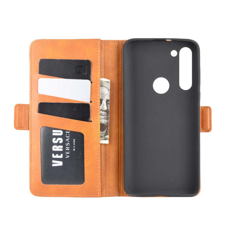 For Motorola Moto G8 Power Dual-side Magnetic Buckle Horizontal Flip Leather Case with Holder & Card Slots & Wallet