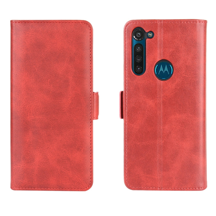For Motorola Moto G8 Power Dual-side Magnetic Buckle Horizontal Flip Leather Case with Holder & Card Slots & Wallet