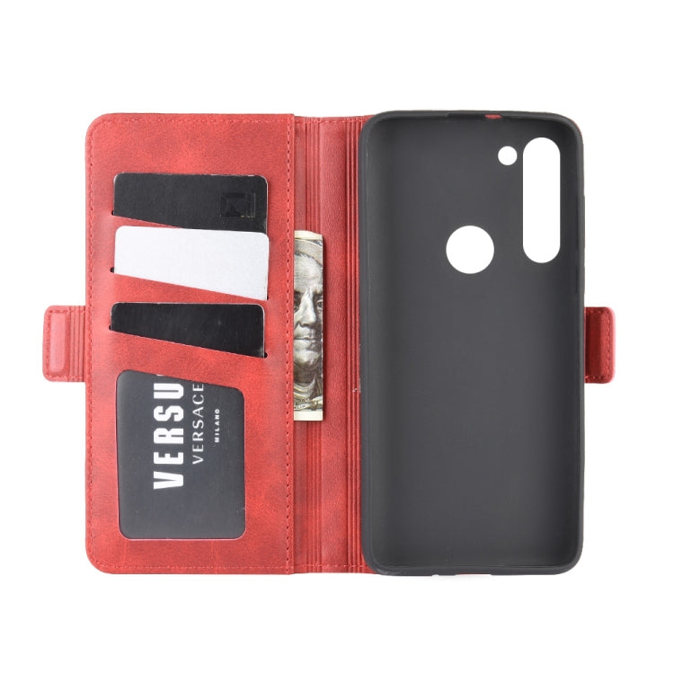 For Motorola Moto G8 Power Dual-side Magnetic Buckle Horizontal Flip Leather Case with Holder & Card Slots & Wallet