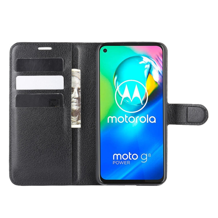For Motorola Moto G8 Power Litchi Texture Horizontal Flip Protective Case with Holder & Card Slots & Wallet