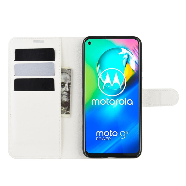 For Motorola Moto G8 Power Litchi Texture Horizontal Flip Protective Case with Holder & Card Slots & Wallet
