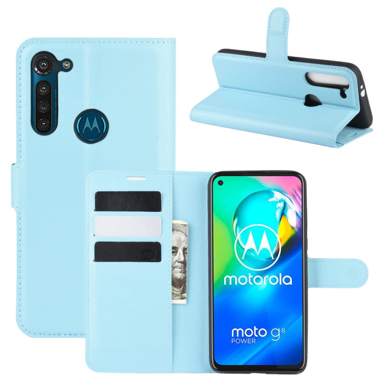 For Motorola Moto G8 Power Litchi Texture Horizontal Flip Protective Case with Holder & Card Slots & Wallet
