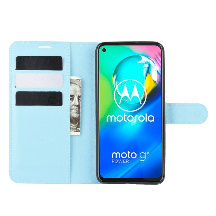 For Motorola Moto G8 Power Litchi Texture Horizontal Flip Protective Case with Holder & Card Slots & Wallet