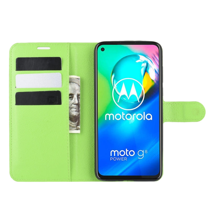 For Motorola Moto G8 Power Litchi Texture Horizontal Flip Protective Case with Holder & Card Slots & Wallet