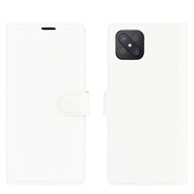 For Oppo A92s Litchi Texture Horizontal Flip Protective Case with Holder & Card Slots & Wallet
