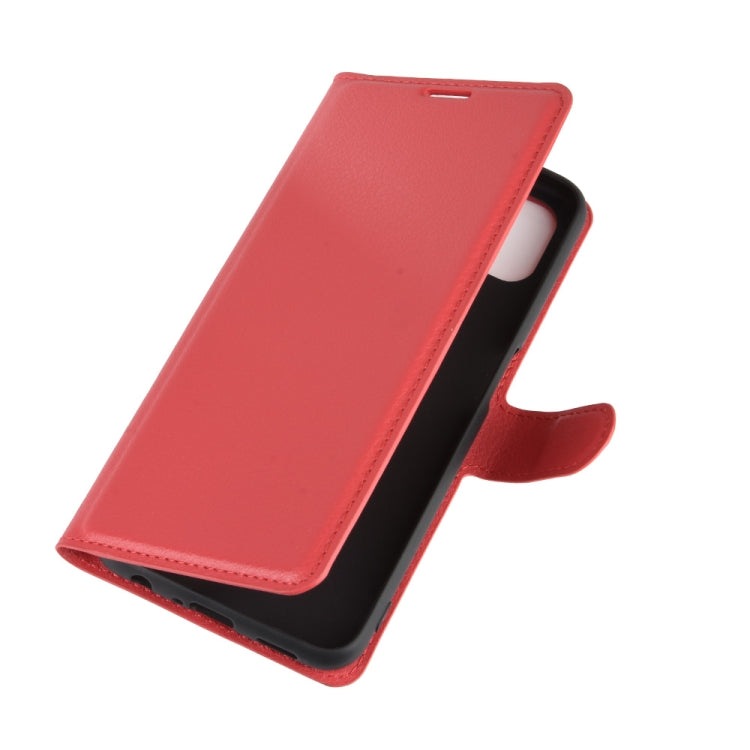 For Oppo A92s Litchi Texture Horizontal Flip Protective Case with Holder & Card Slots & Wallet