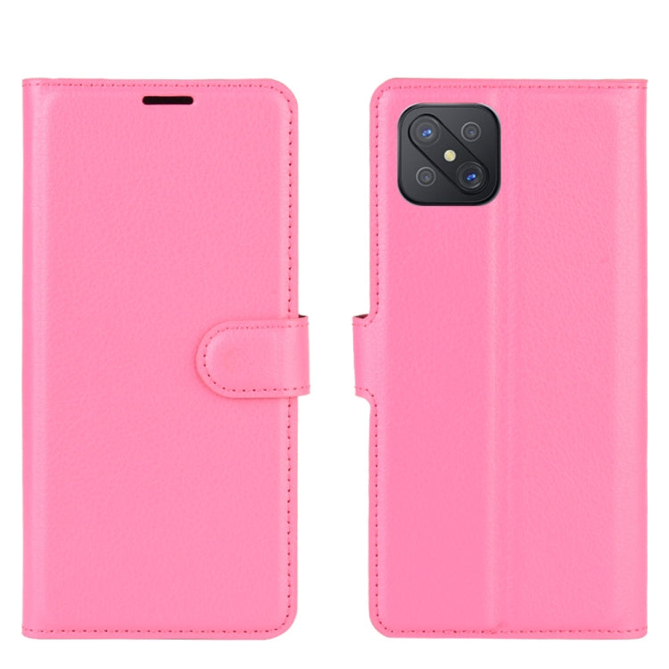 For Oppo A92s Litchi Texture Horizontal Flip Protective Case with Holder & Card Slots & Wallet