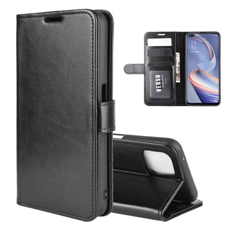 For Oppo A92s R64 Texture Single Horizontal Flip Protective Case with Holder & Card Slots & Wallet& Photo Frame