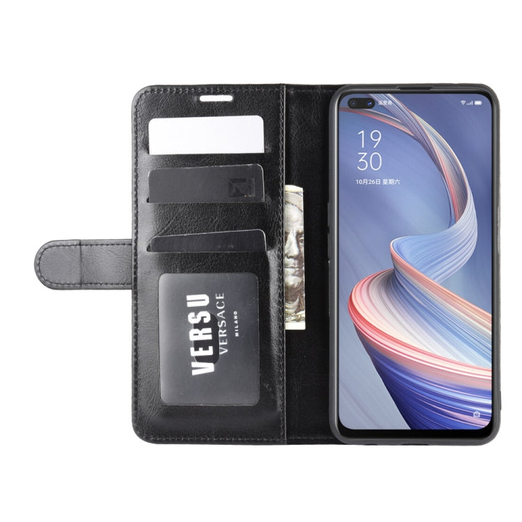 For Oppo A92s R64 Texture Single Horizontal Flip Protective Case with Holder & Card Slots & Wallet& Photo Frame