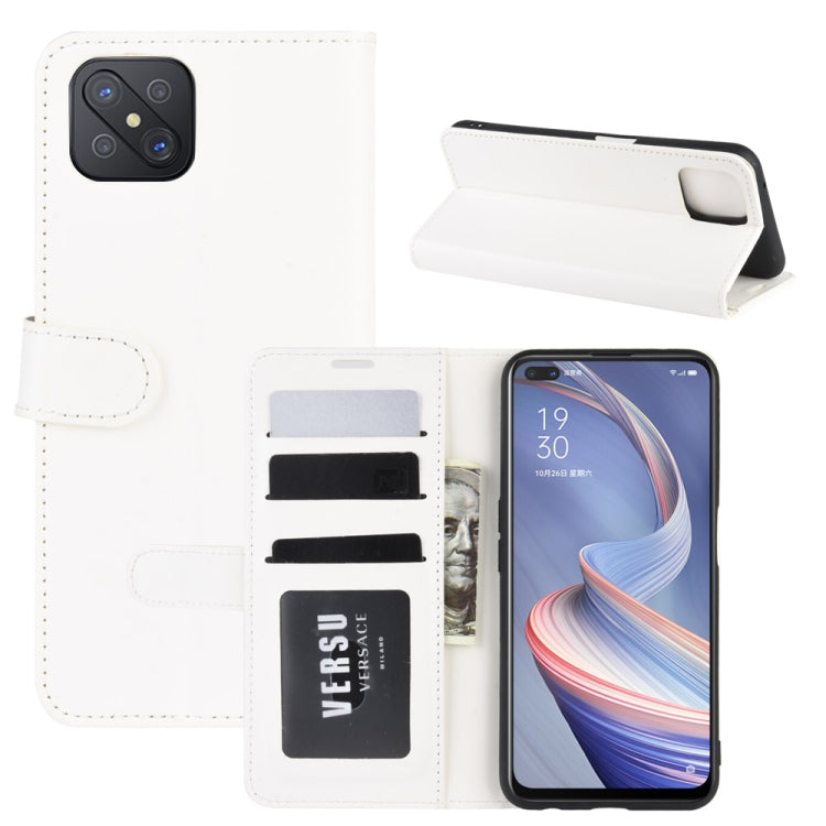 For Oppo A92s R64 Texture Single Horizontal Flip Protective Case with Holder & Card Slots & Wallet& Photo Frame
