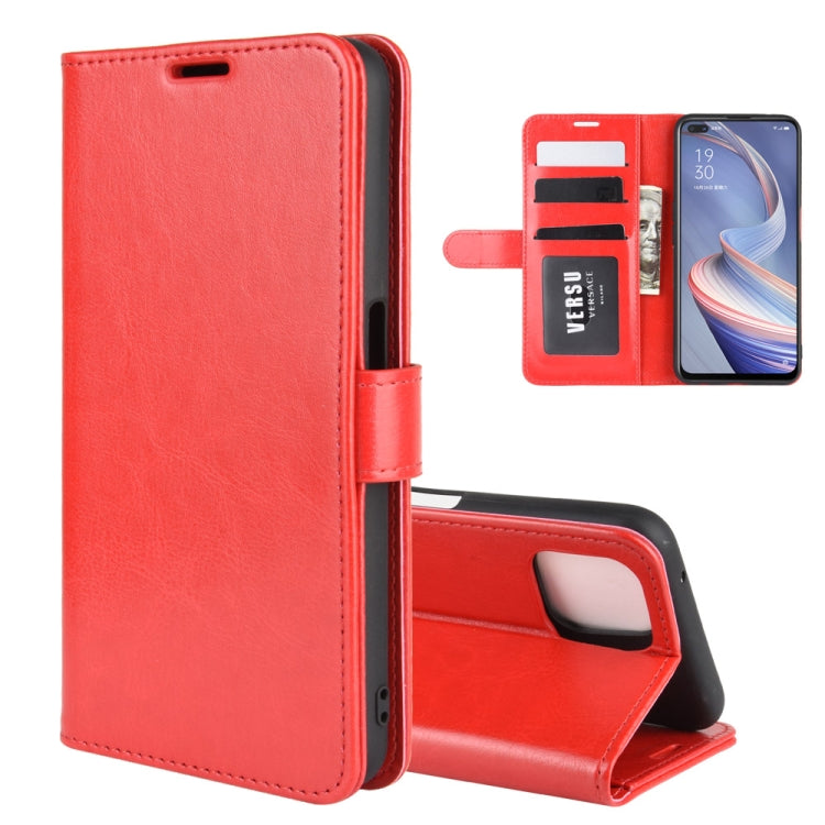 For Oppo A92s R64 Texture Single Horizontal Flip Protective Case with Holder & Card Slots & Wallet& Photo Frame