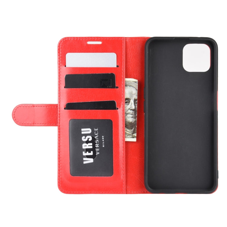 For Oppo A92s R64 Texture Single Horizontal Flip Protective Case with Holder & Card Slots & Wallet& Photo Frame