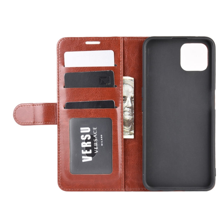 For Oppo A92s R64 Texture Single Horizontal Flip Protective Case with Holder & Card Slots & Wallet& Photo Frame