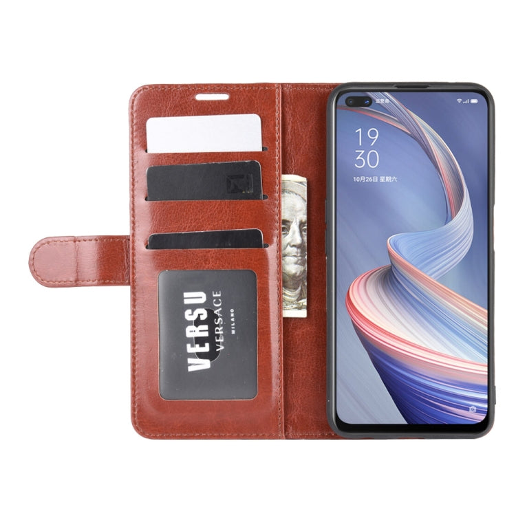 For Oppo A92s R64 Texture Single Horizontal Flip Protective Case with Holder & Card Slots & Wallet& Photo Frame