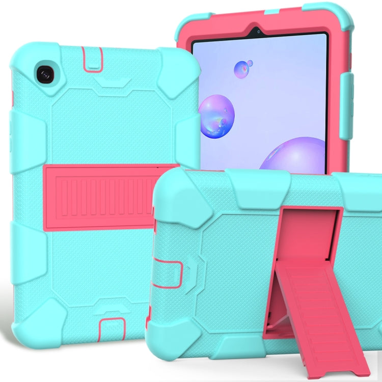 For Samsung Galaxy Tab A 8.4 (2020) Shockproof Two-Color Silicone Protection Case with Holder