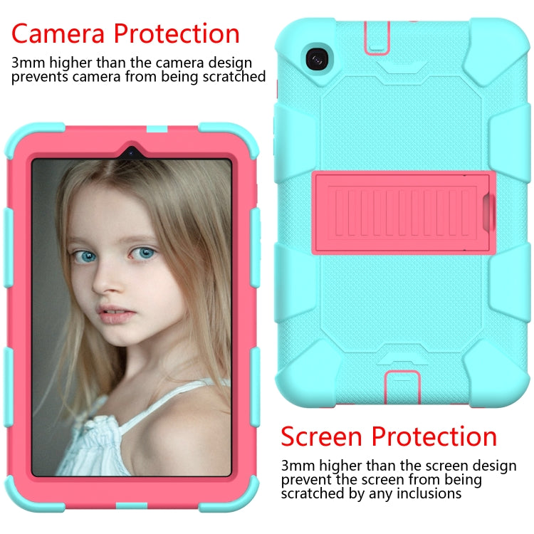 For Samsung Galaxy Tab A 8.4 (2020) Shockproof Two-Color Silicone Protection Case with Holder