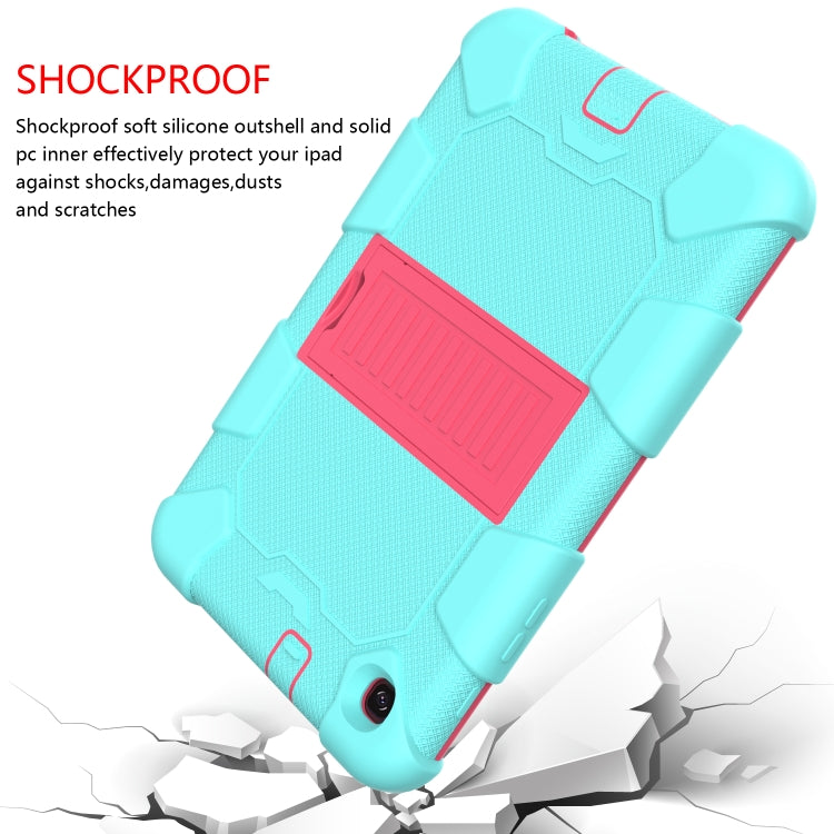 For Samsung Galaxy Tab A 8.4 (2020) Shockproof Two-Color Silicone Protection Case with Holder