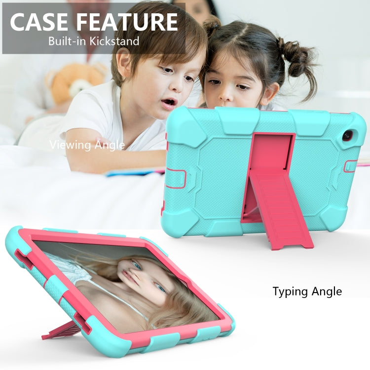 For Samsung Galaxy Tab A 8.4 (2020) Shockproof Two-Color Silicone Protection Case with Holder