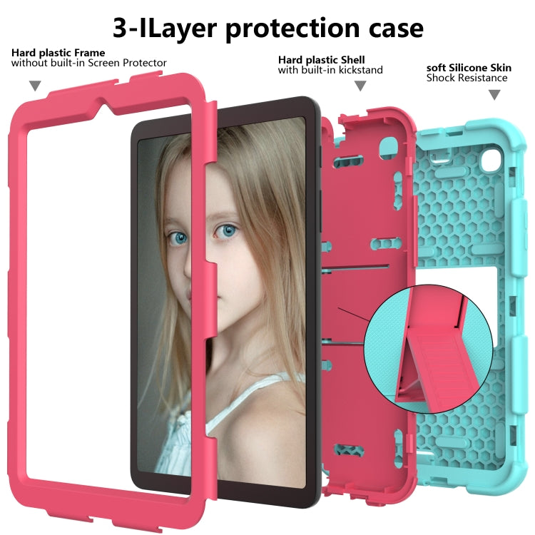 For Samsung Galaxy Tab A 8.4 (2020) Shockproof Two-Color Silicone Protection Case with Holder