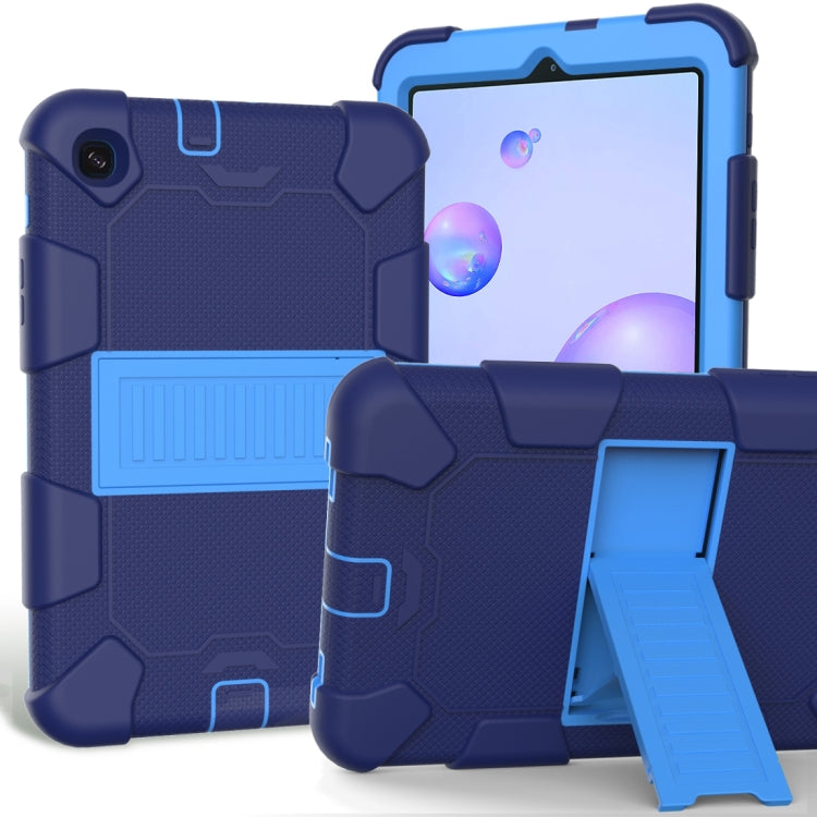 For Samsung Galaxy Tab A 8.4 (2020) Shockproof Two-Color Silicone Protection Case with Holder