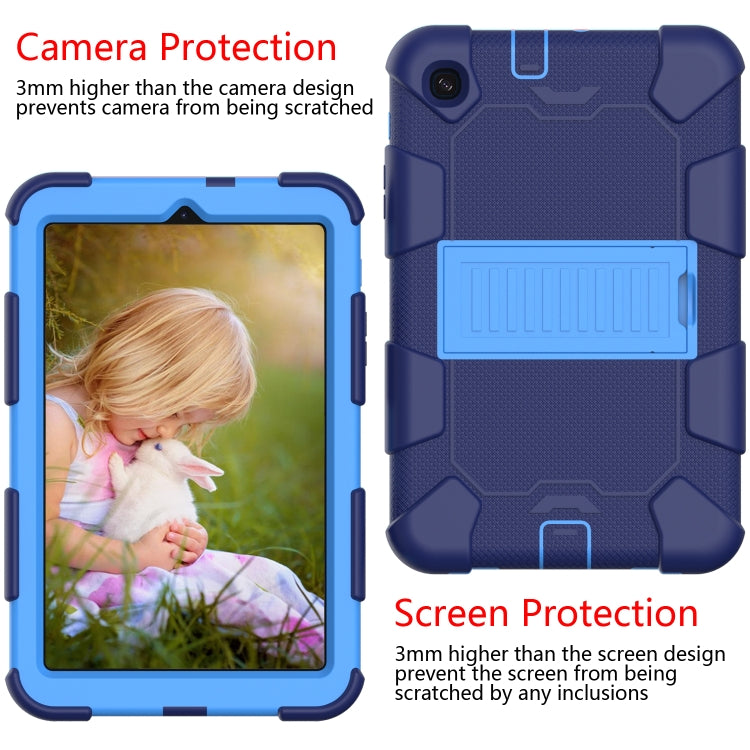 For Samsung Galaxy Tab A 8.4 (2020) Shockproof Two-Color Silicone Protection Case with Holder