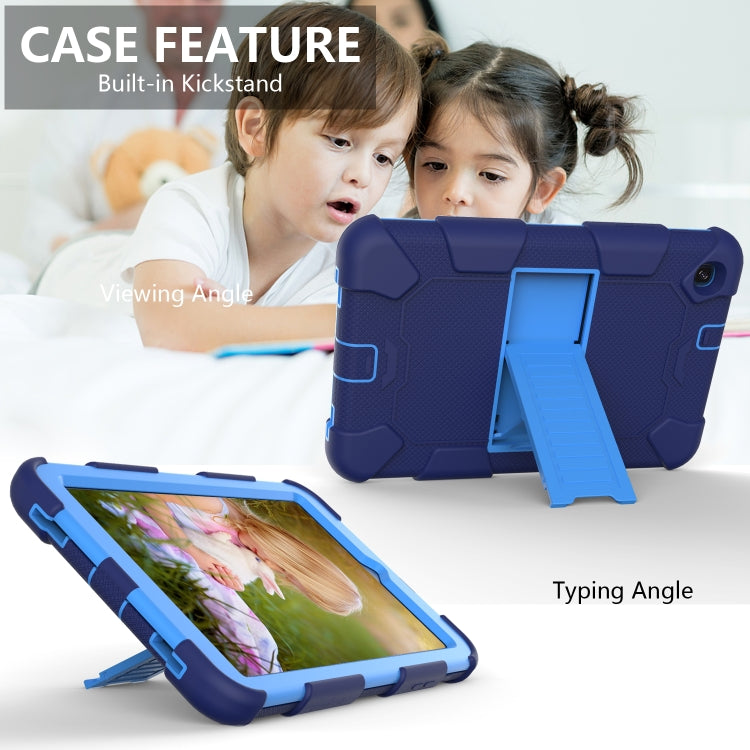 For Samsung Galaxy Tab A 8.4 (2020) Shockproof Two-Color Silicone Protection Case with Holder