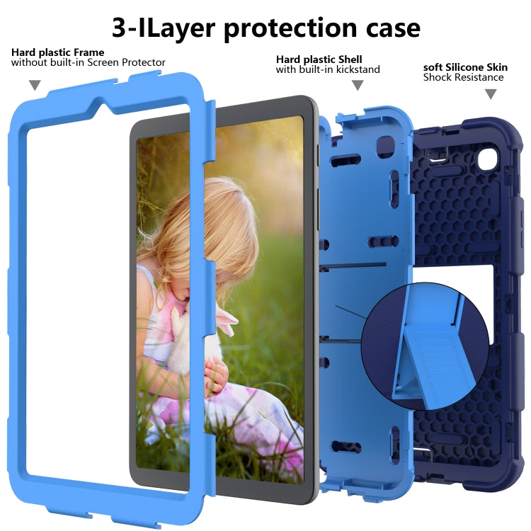 For Samsung Galaxy Tab A 8.4 (2020) Shockproof Two-Color Silicone Protection Case with Holder