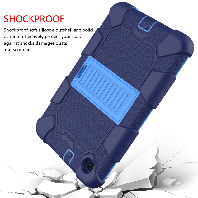 For Samsung Galaxy Tab A 8.4 (2020) Shockproof Two-Color Silicone Protection Case with Holder