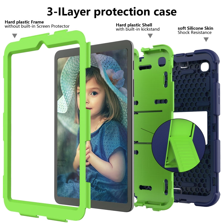 For Samsung Galaxy Tab A 8.4 (2020) Shockproof Two-Color Silicone Protection Case with Holder