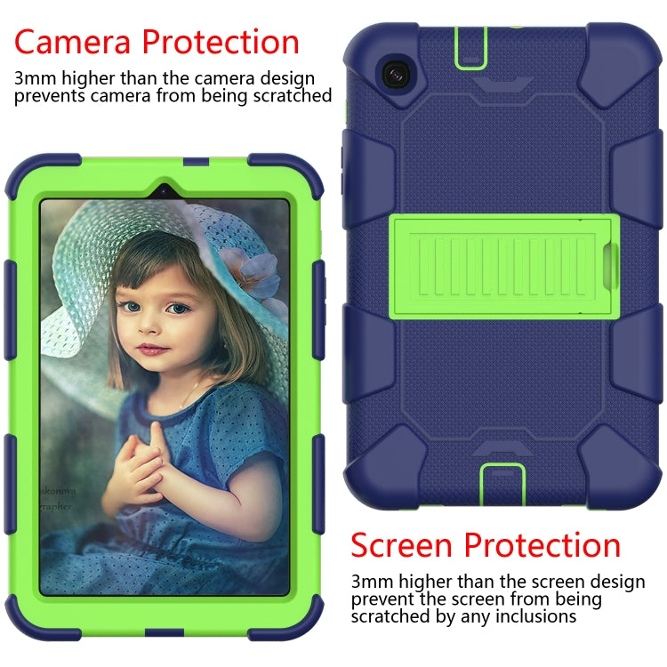 For Samsung Galaxy Tab A 8.4 (2020) Shockproof Two-Color Silicone Protection Case with Holder