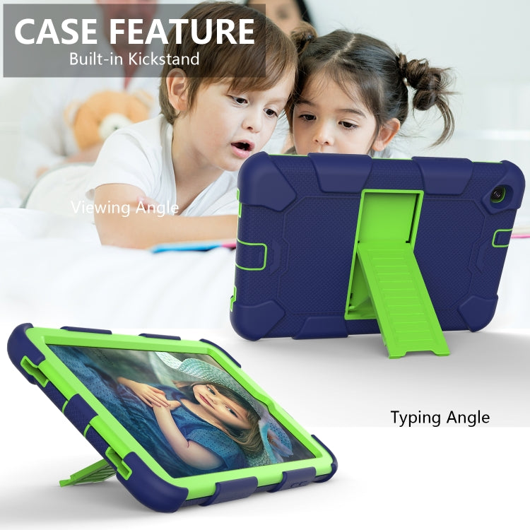 For Samsung Galaxy Tab A 8.4 (2020) Shockproof Two-Color Silicone Protection Case with Holder