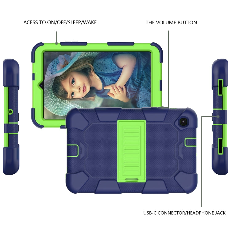 For Samsung Galaxy Tab A 8.4 (2020) Shockproof Two-Color Silicone Protection Case with Holder