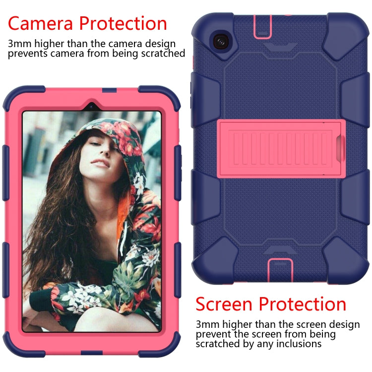 For Samsung Galaxy Tab A 8.4 (2020) Shockproof Two-Color Silicone Protection Case with Holder