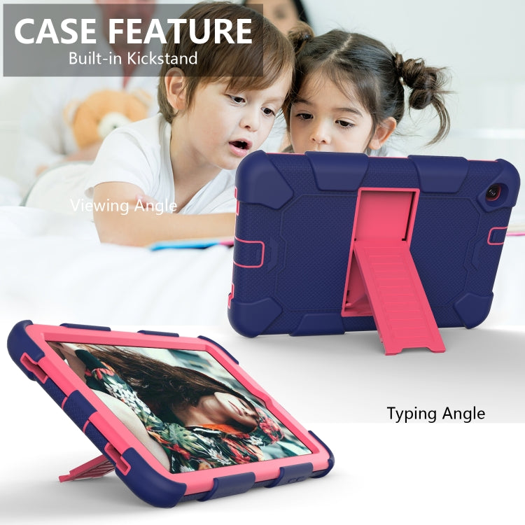 For Samsung Galaxy Tab A 8.4 (2020) Shockproof Two-Color Silicone Protection Case with Holder
