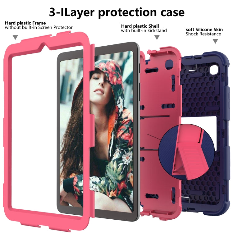 For Samsung Galaxy Tab A 8.4 (2020) Shockproof Two-Color Silicone Protection Case with Holder