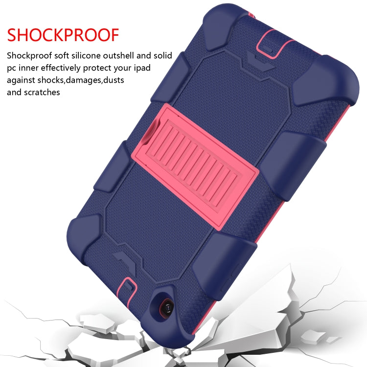For Samsung Galaxy Tab A 8.4 (2020) Shockproof Two-Color Silicone Protection Case with Holder