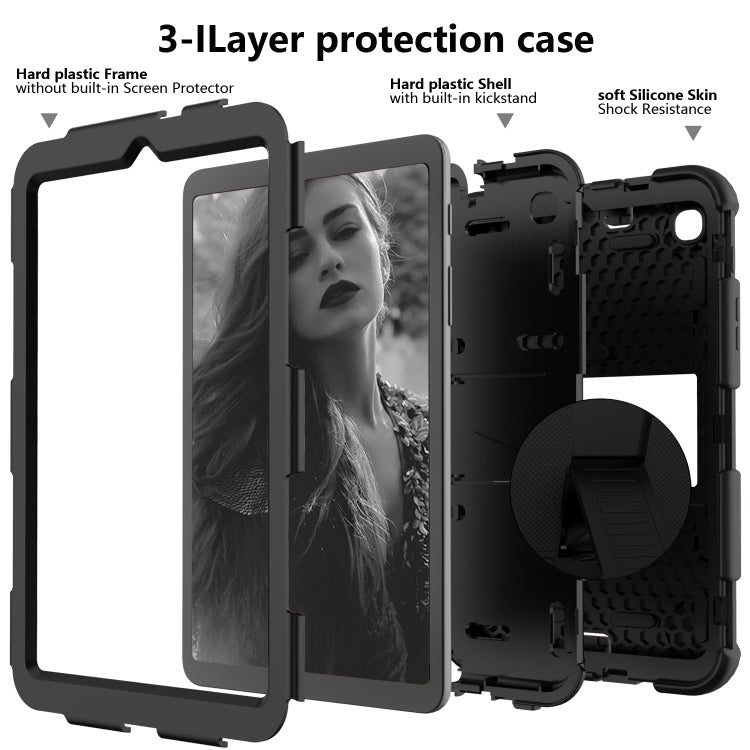 For Samsung Galaxy Tab A 8.4 (2020) Shockproof Two-Color Silicone Protection Case with Holder