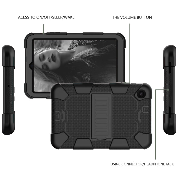 For Samsung Galaxy Tab A 8.4 (2020) Shockproof Two-Color Silicone Protection Case with Holder