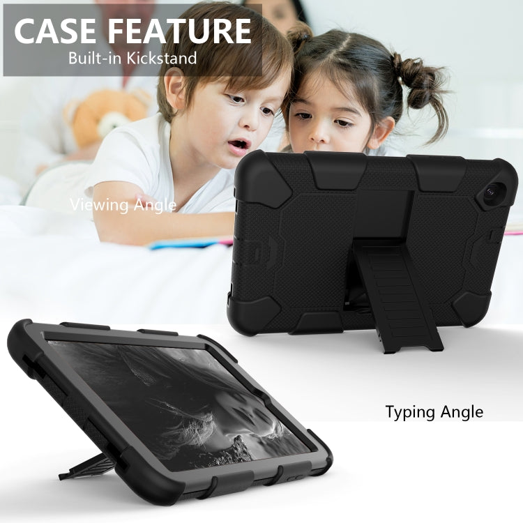 For Samsung Galaxy Tab A 8.4 (2020) Shockproof Two-Color Silicone Protection Case with Holder