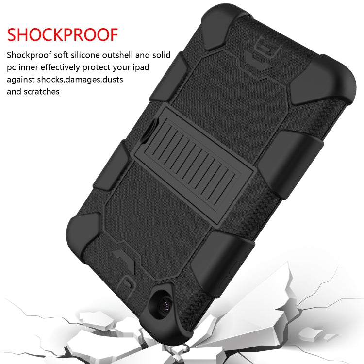 For Samsung Galaxy Tab A 8.4 (2020) Shockproof Two-Color Silicone Protection Case with Holder