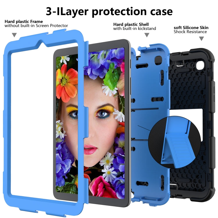 For Samsung Galaxy Tab A 8.4 (2020) Shockproof Two-Color Silicone Protection Case with Holder