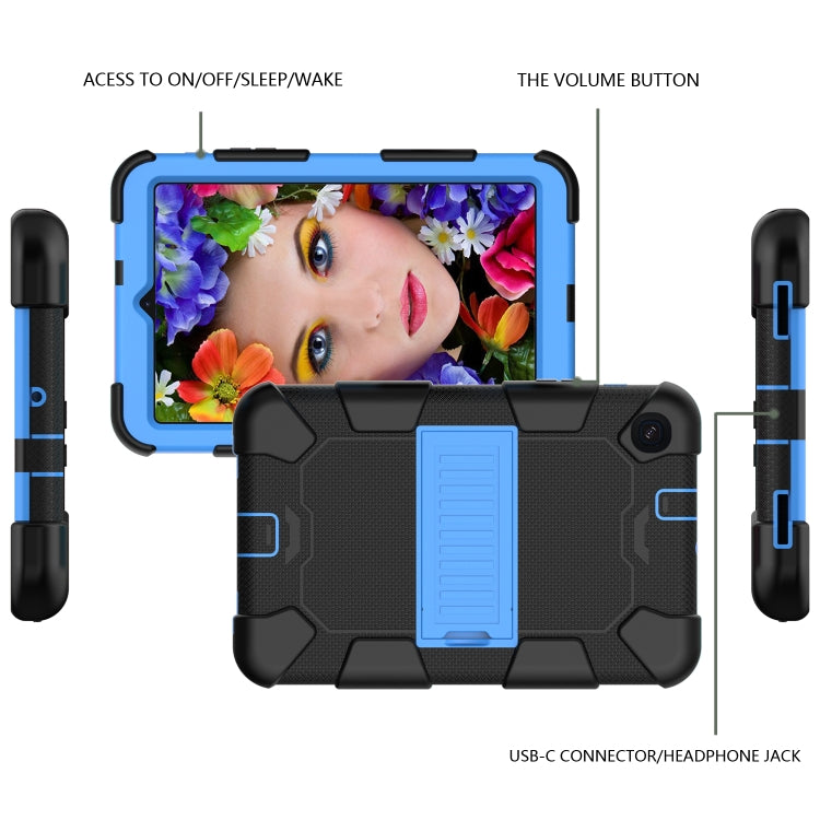 For Samsung Galaxy Tab A 8.4 (2020) Shockproof Two-Color Silicone Protection Case with Holder