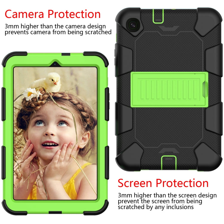 For Samsung Galaxy Tab A 8.4 (2020) Shockproof Two-Color Silicone Protection Case with Holder