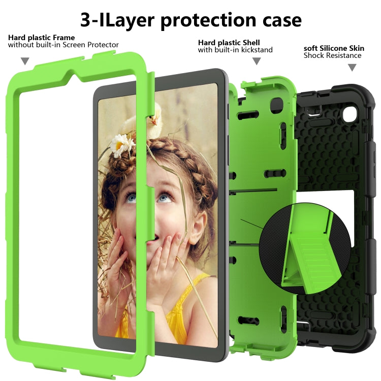 For Samsung Galaxy Tab A 8.4 (2020) Shockproof Two-Color Silicone Protection Case with Holder