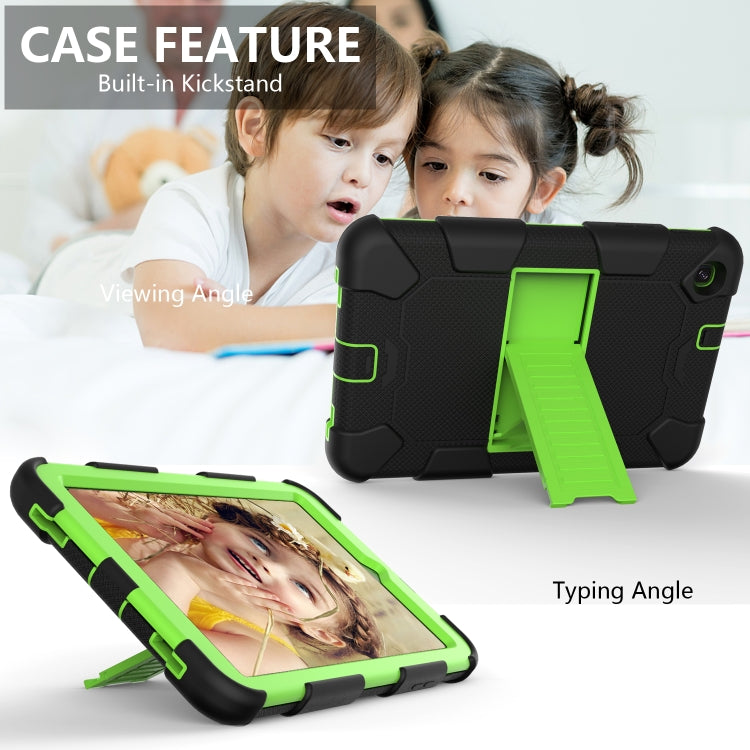 For Samsung Galaxy Tab A 8.4 (2020) Shockproof Two-Color Silicone Protection Case with Holder